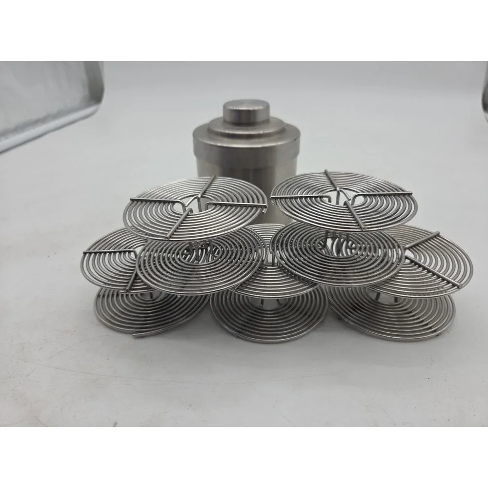 Lot Of 5 Pcs - 35mm Film Developing Reels  Stainless Steel W/ 2PC Case